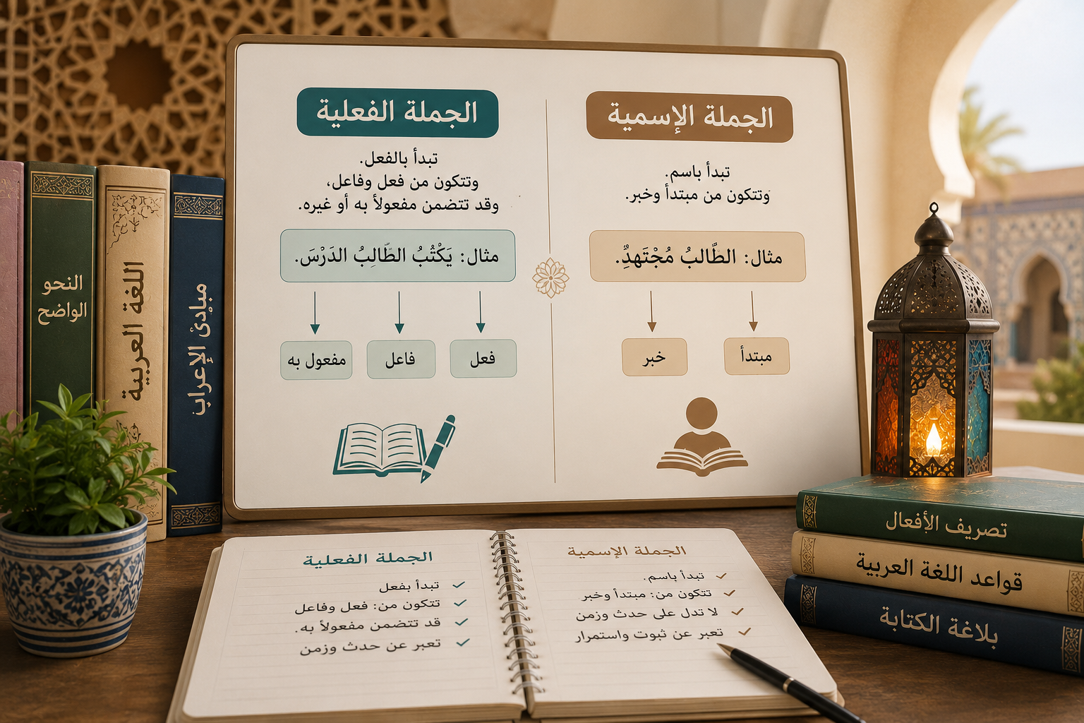 The Types of Sentences in Arabic: الجملة الفعلية والجملة الإسمية