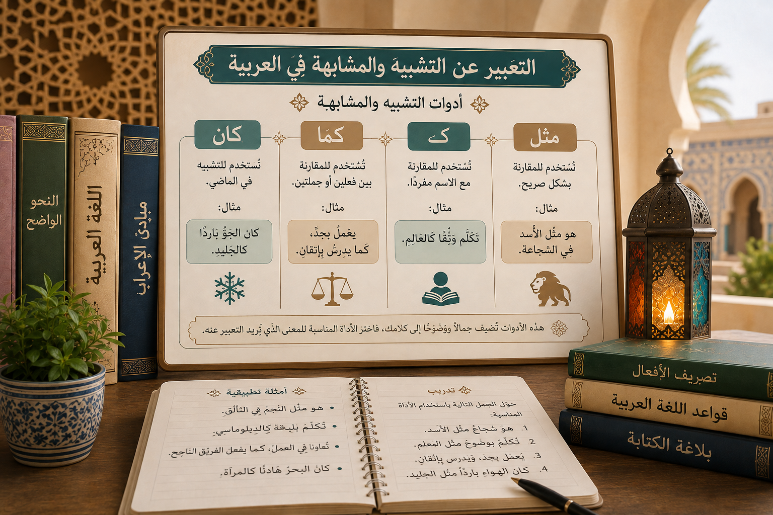 Expressing similarity or likeness in Arabic  مثل, ك, كما, كان's cover image
